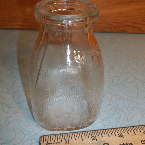 Vintage  Duraglas 1/2 pint Indianapolis MBS milk bottle