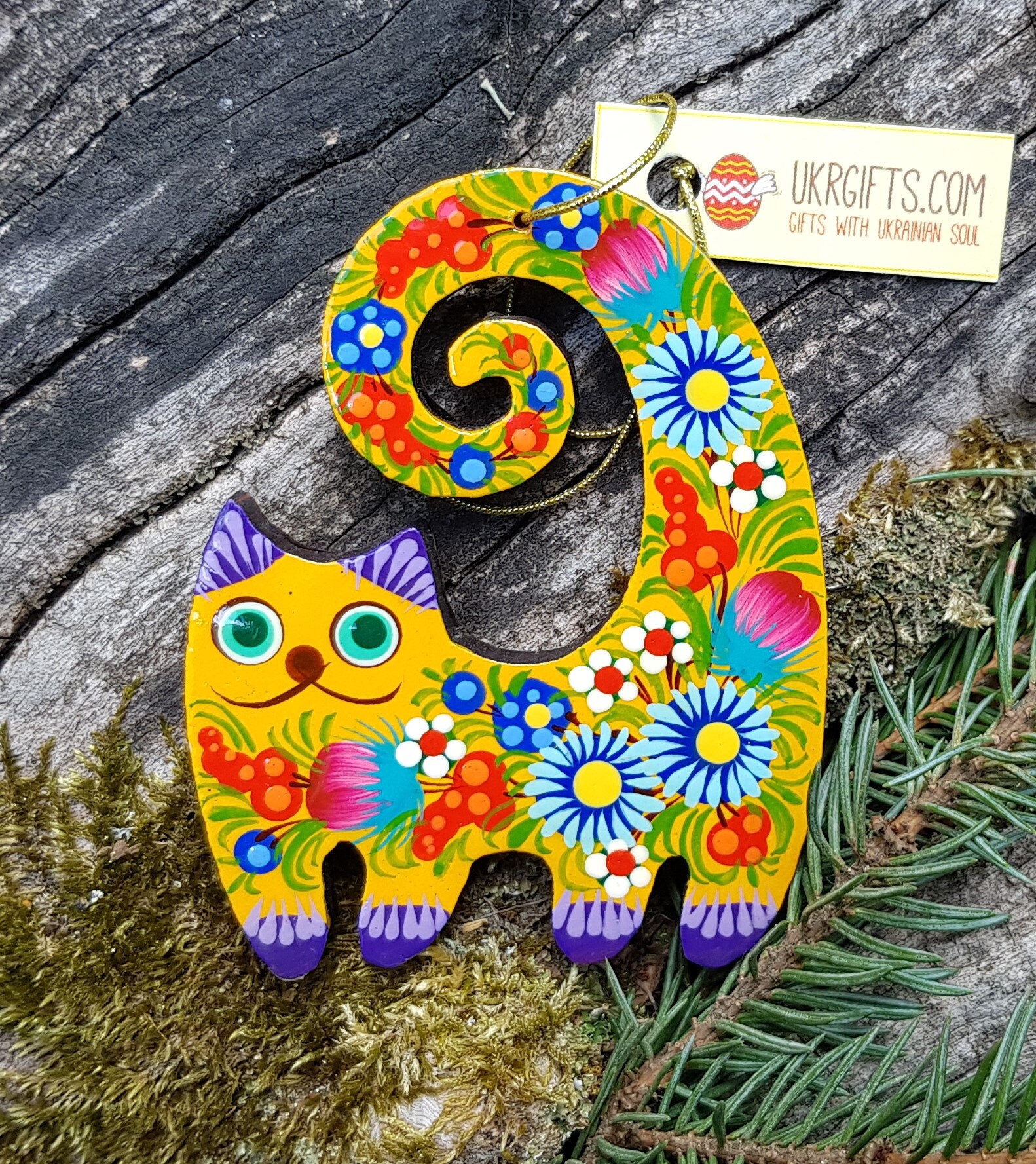 Сat Christmas Ornaments Handmade Wooden Christmas Tree Animal Etsy UK