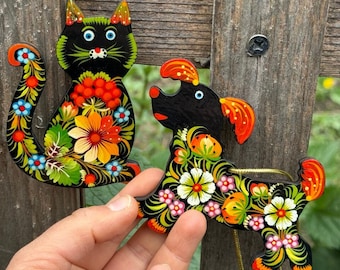 4 Sottobicchieri In Feltro A Forma Di Animali – Regalo Simpatico Per Amanti Di Cani E Gatti – Decorazione Tavola Per Feste E Natale – 12x12 Cm - 2