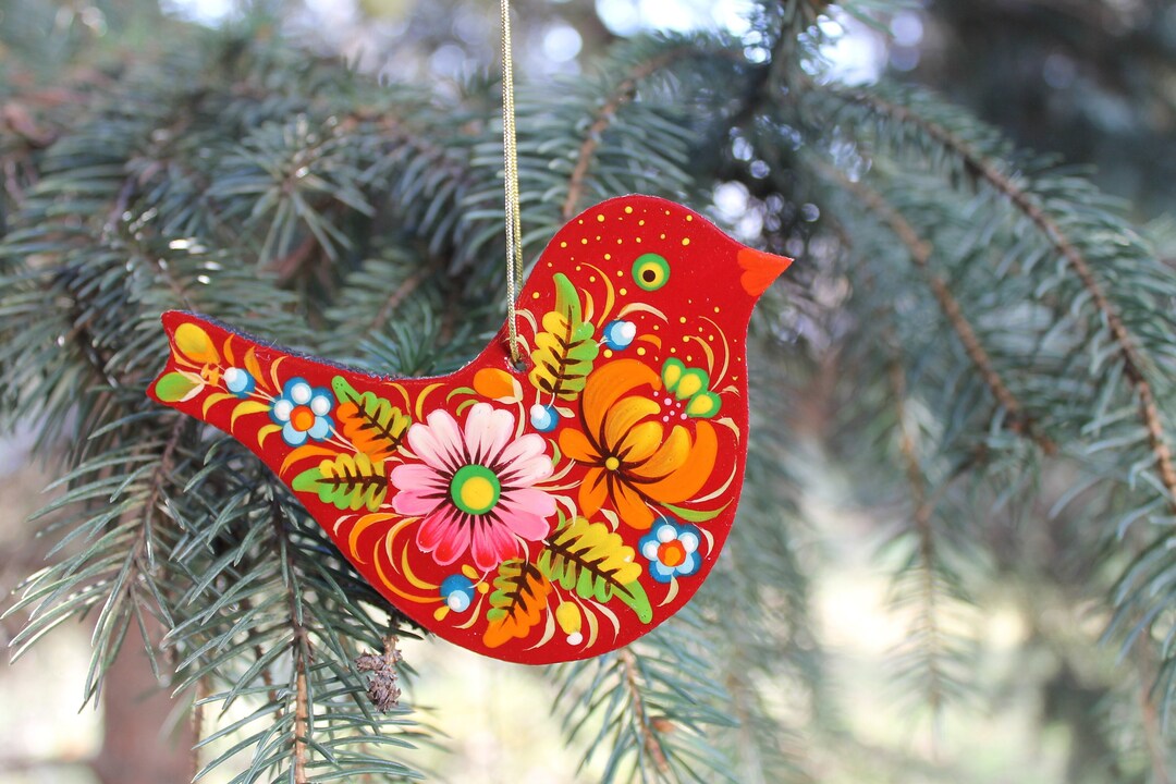 momorin水彩画 値段は※900円です 鳥とクリスマスオーナメント momorin様専用水彩画 鳥とクリスマスオーナメント　値段は※900円です 絵画