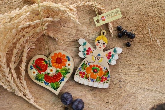 新品未使用☆アンティーク風☆トールペイント☆お花のオーナメント 新品未使用☆アンティーク風☆トールペイント☆お花のオーナメント