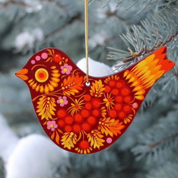 Albero di Natale Uccello Decorazioni Clip con Piume 15cm Set Di 2 - Blu