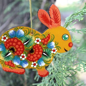 Rabbit Easter Decorations - Ukrainian Hand Painted Bunny Easter ...