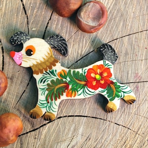 Imán para nevera para perros, bonitos imanes de animales, pequeños regalos para los amantes de los animales, figuras de perros pequeños, imanes de madera de alta calidad