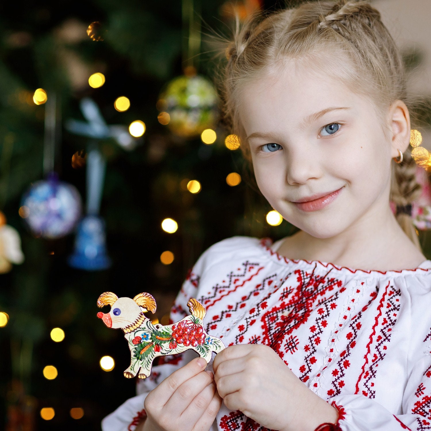 Dog Christmas Ornaments Handmade Wooden Christmas Tree Animal Etsy UK