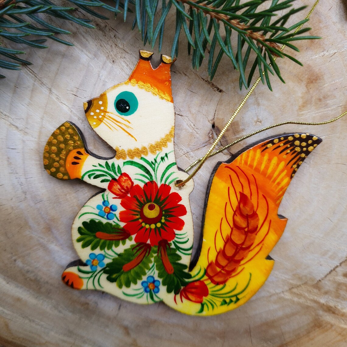 Wooden Christmas Ornaments Hand Painted Christmas Decorations | Etsy