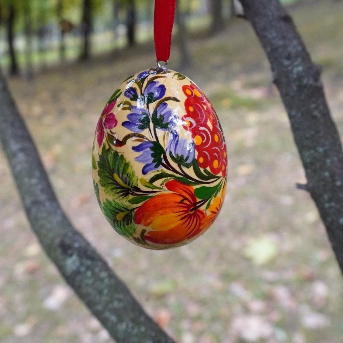 Ukrainian Pysanka Wooden Hand Painted Easter Eggs to Hand to the Easter ...