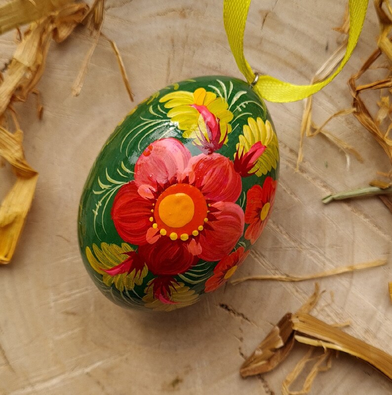 Ukrainian Easter Eggs U2013 Pysanka Eggs With Petrykivka Painting Handcrafted Ukrainian Egg Pysanky Small Bird Blue Hand Painted Easter Egg Home Decor Home Living 330 Co Il