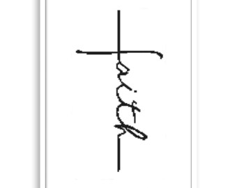 Faith Cross Stitch Etsy