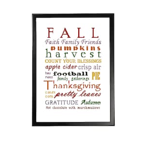 Kreuzstichmuster Typografie Herbst Poster, Erntedank, Herbsternte Zeit DIY Wohnkultur, modernes Kreuzstich PDF zum Herunterladen