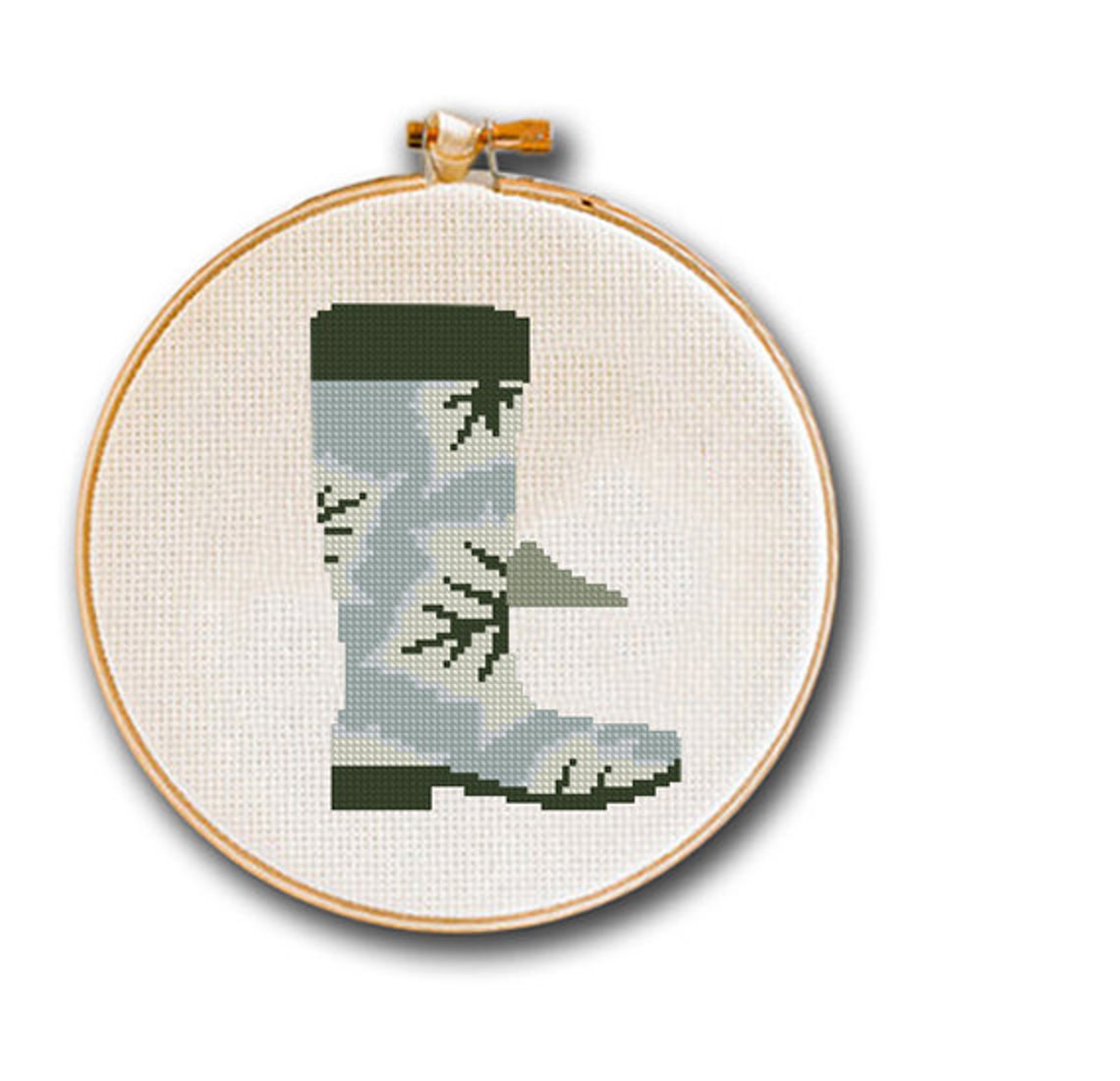 Cross Stitch Pattern Grey Boot Fall Fashion Collection Small Etsy