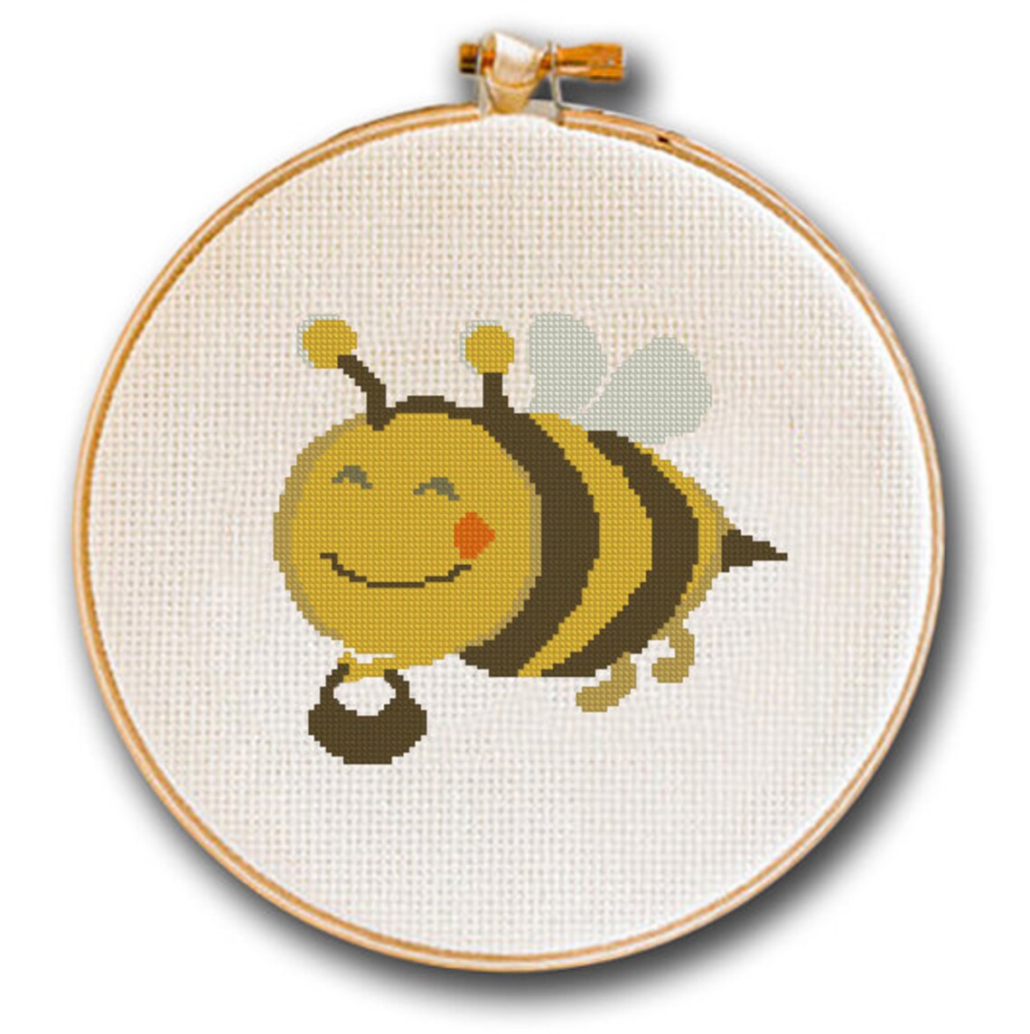 Smiling Honey Bee Cross Stitch Pattern Nursery Decor - Etsy