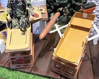 Soporte personalizado impreso en 3D para botes pontón/Swamp Craft de Gi Joe Turbo de estilo vintage - Marrón