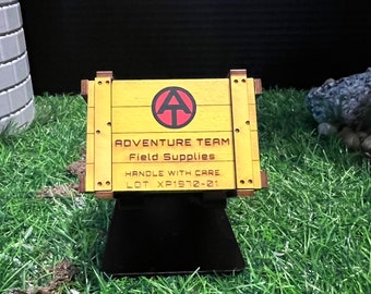 Caja de exploración de madera personalizada con temática de Gi Joe / Equipo de Aventuras: Versión amarilla - ATSMCRATEVR05