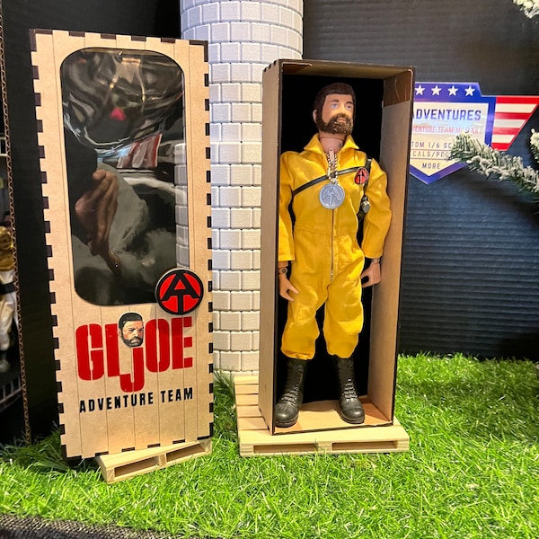 1/6 Scale Gi Joe/Adventure team Themed Figure Coffin Style Storage & Display Box - ADF001VR2