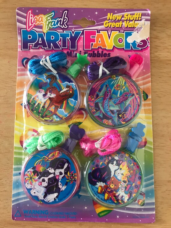 Items Similar To Vintage Lisa Frank Party Favors 4pk Mini Bubbles