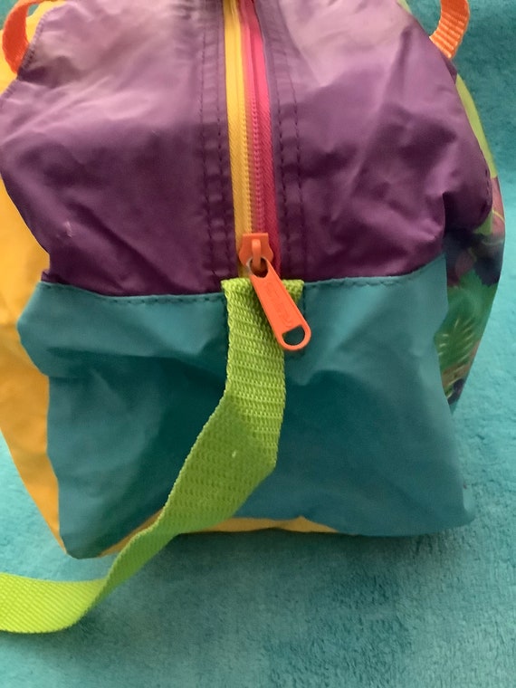 Lisa Frank 90s Vintage Lion Cub Multicolor Duffle Bag… - Gem