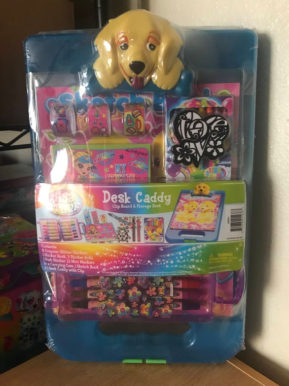 Lisa Frank Golden Retriever Blue Desk Caddy Clipboard Etsy