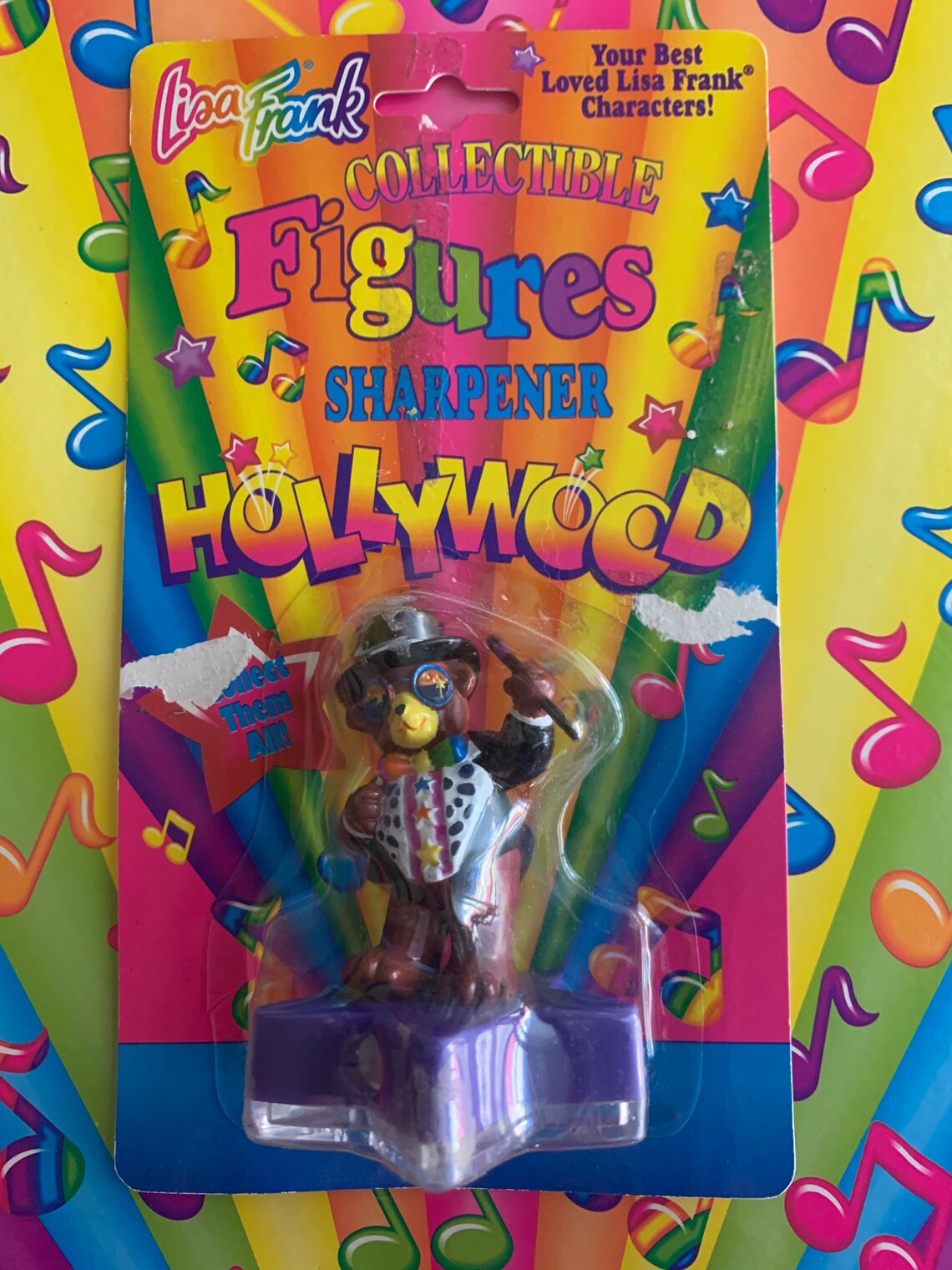 Lisa Frank Vintage Hollywood Bear COLLECTIBLE FIGURES Purple Etsy