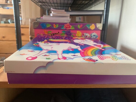 Vintage Lisa Frank Markie Unicorn Large Gift Box Empty
