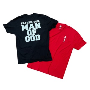 Premium unisex father, son, man of god short sleeve shirt