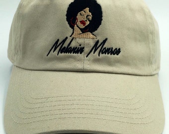 Melanin Monroe Embroidered Dad Hat - Melanin Dad Hat - Embroidered Baseball Cap - Dad Cap - Baseball Hat - Adjustable Baseball Cap