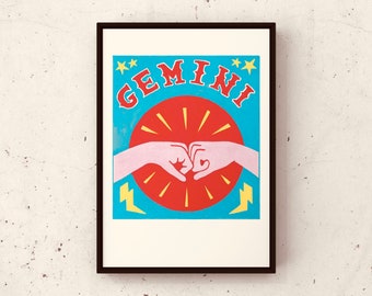 PRINT GEMINI GEMINI illustration