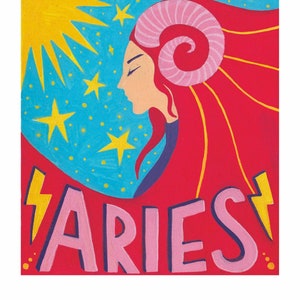 PRINT ARIES ARIES zodiac horoscope image 2