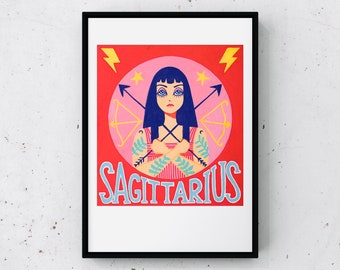 SAGITTARIUS PRINT SAGITTARIUS zodiac signs