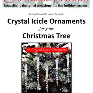 Printable Tutorial Instructions for Crystal Icicle Christmas Tree Ornament 5 inches Beginning Skill Level Great for Kids image 2