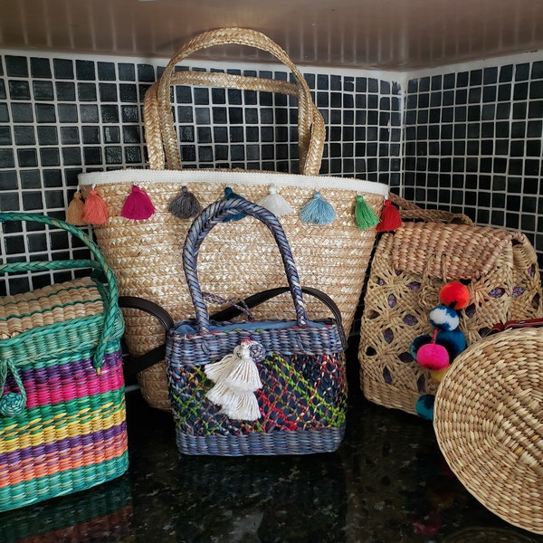 Straw Handbag - Etsy