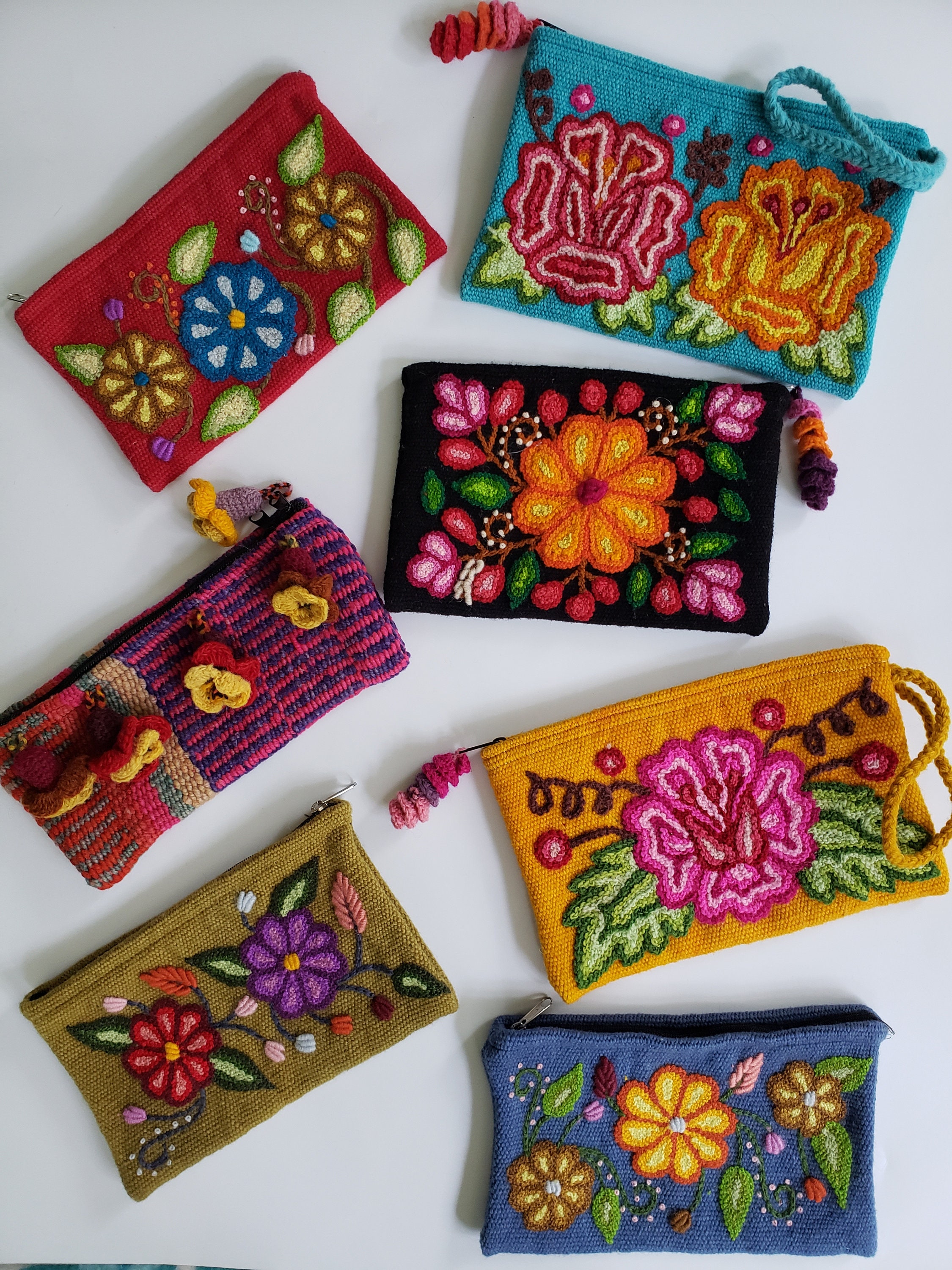 Handmade embroidered pouch bag Handmade pouch bag Peruvian Etsy