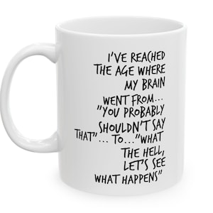 Funny Retirement Mug – Hilarious Senior Citizen Coffee Cup – Sassy Grandma or Grandpa Gift from Grandkids – Old Age Joke Mug – Hilarious Cup