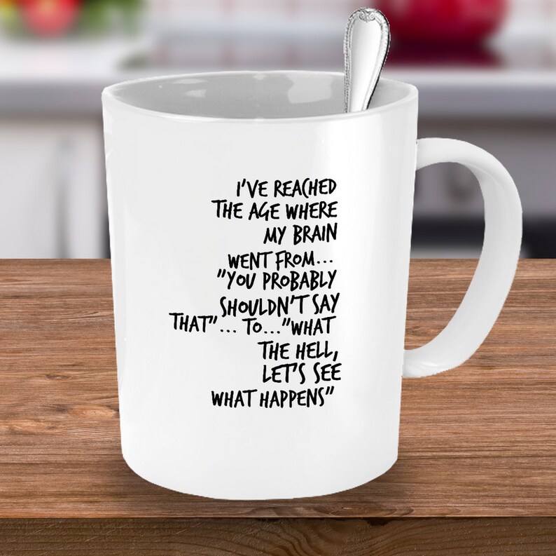 Old Age Gift Mug. Funny Grandparent Present. Elderly Man or Womans Gift ...