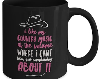 Taza para amantes de la música country: regalo divertido de cerámica para café