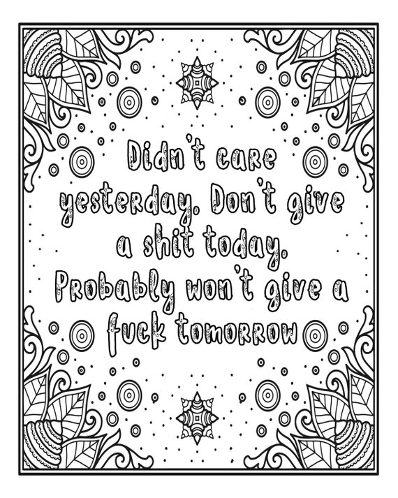 Swear Words 5 Coloring Page Bundle for Adults. Swearing Cuss - Etsy