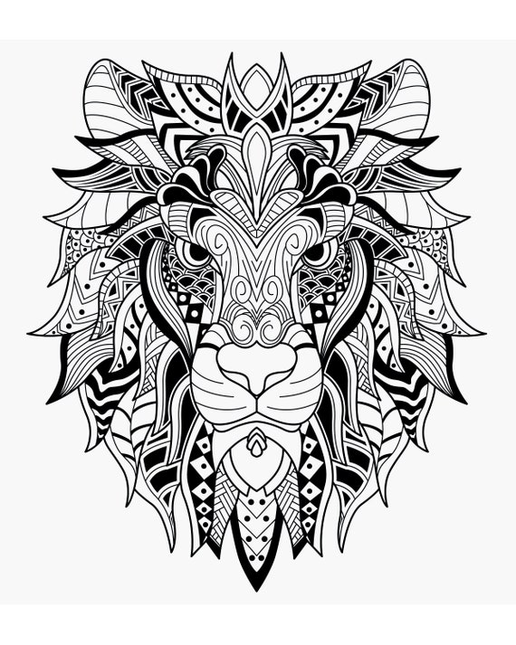 Animales Zentangle Páginas para colorear para adultos. Páginas para colorear  descargables digitales imprimibles. Paquete de página para colorear de  león, caballo, elefante, búho y pez -  México