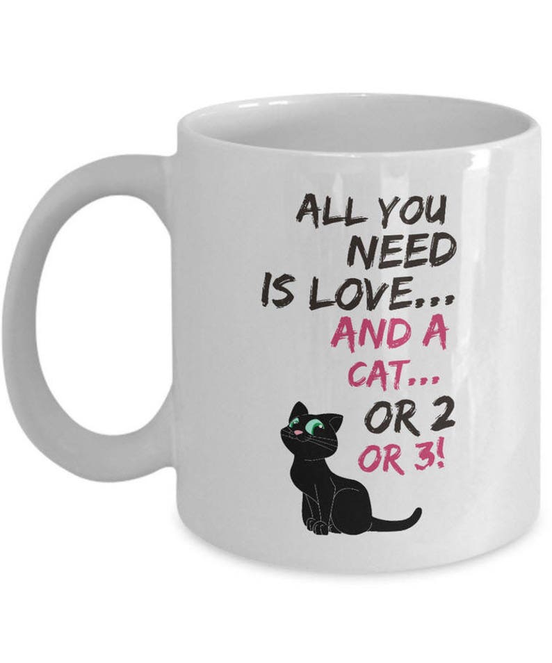 Funny Cat Coffee Mug. Cat Lovers Gifts for Women or Men. Cat Tea Cup