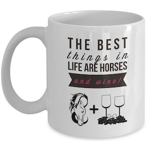 Taza divertida de caballo para mujer. Regalos de mamá caballo. Regalos de caballo para mejores amigos. Regalos para amantes de los caballos y amantes del vino para ella. Regalos de caballos para mujeres