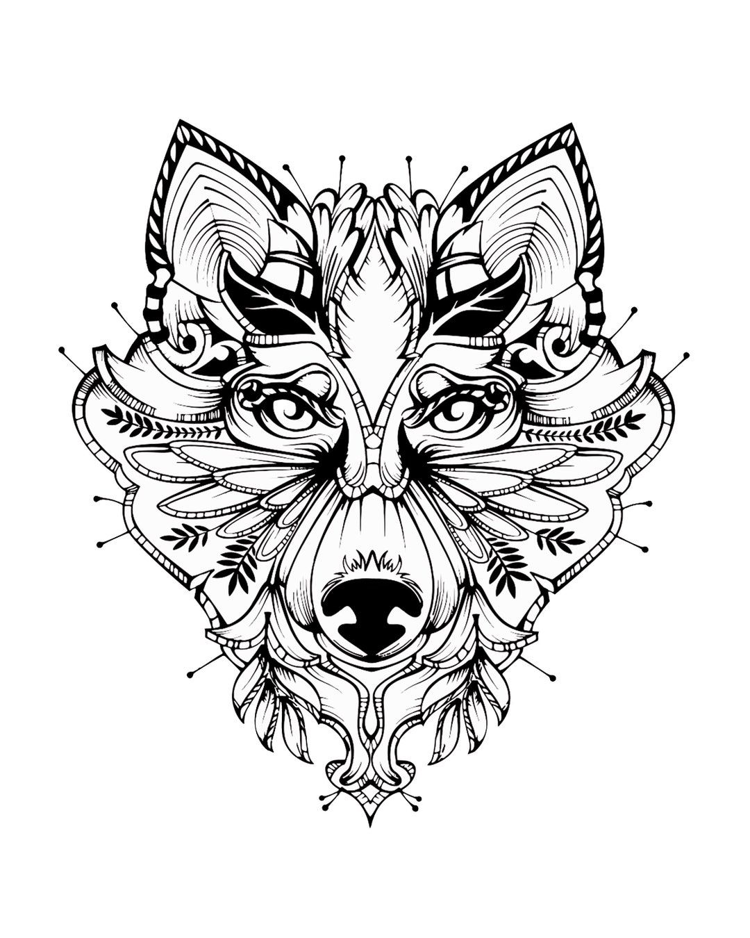 Zentangle Adult Coloring Pages. Printable Digital Downloadable Coloring
