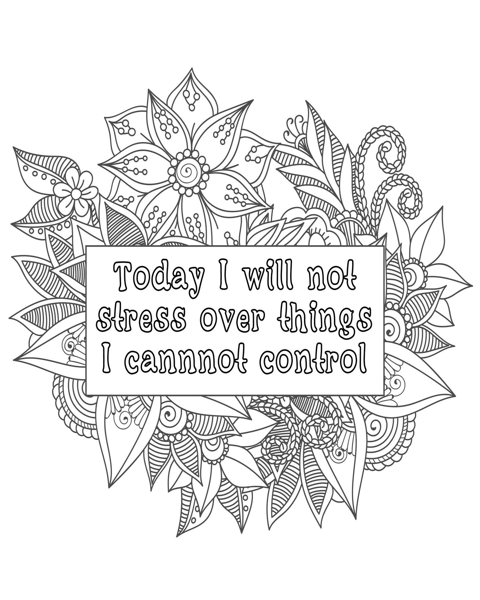 Inspirational Quotes Coloring Pages for Adults. Zentangle - Etsy