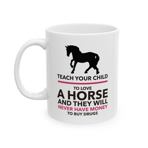 Taza de café con diseño de caballo - Taza para amantes de los caballos - Regalos para mujeres - Humor ecuestre - Regalos divertidos - Regalos con caballos