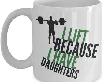 Funny Weight Lifting Coffee Mug For Dads. 11oz Ceramic Gym Mug. Birthday Or Christmas Gifts For Men. Fitness Crossfit Mug. Husband Gifts.