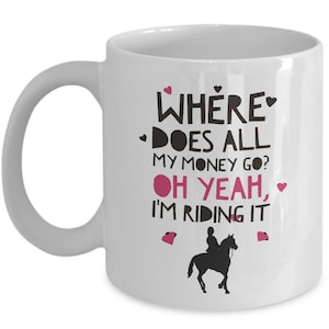 Taza divertida del caballo. Regalos de caballos para mujeres u hombres. Yegua. Regalo para los amantes de los caballos para él o ella. Regalo de dama de caballo. Regalo de dueño de caballo para mujer