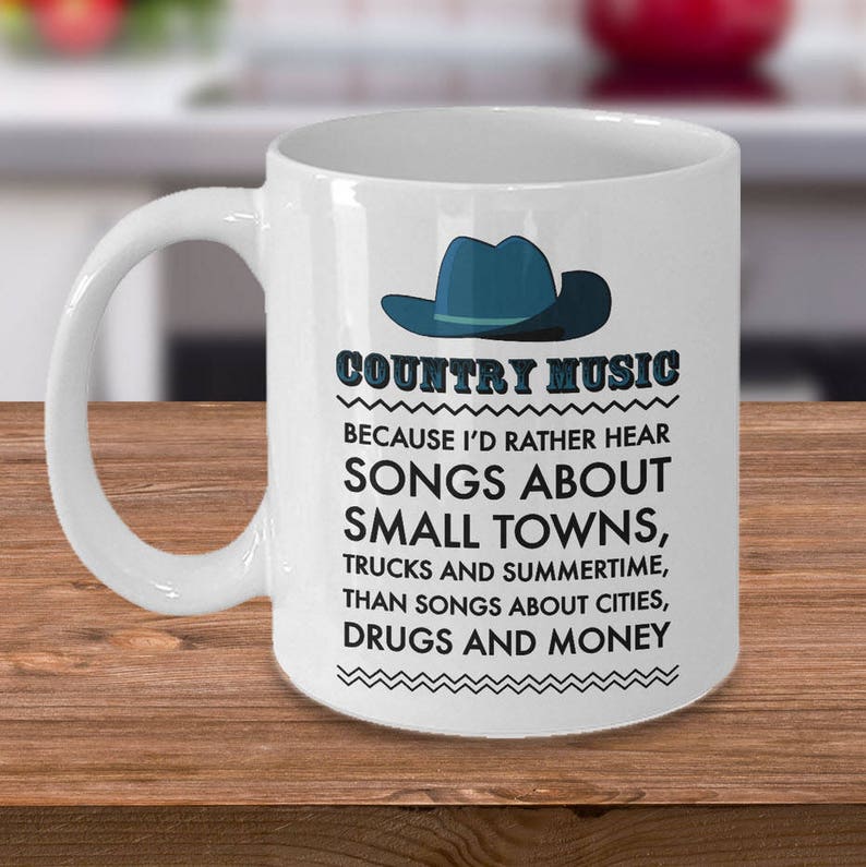 Country Music Lovers Mug 11oz Ceramic Country Music Gift Christmas Gift For Music Lovers Country Girl Birthday Gifts For Her Or Him image 3
