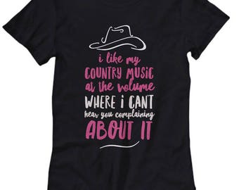 Maglietta Country Music per donna - Regali Country Music - Regali per amanti della musica country - Abbigliamento Country Music - Maglietta divertente per ragazza country