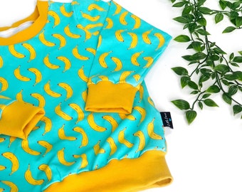 Children Banana print Jumper/ fruit print Sweater/ Baby Girl/ Baby Boy/ Childrens Jumper/ Baby Unisex Clothing