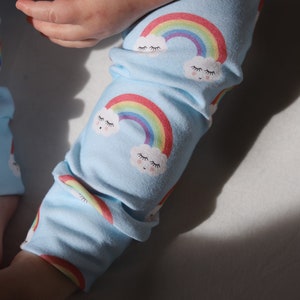 Baby Rainbow Leggings/ rainbows/ rainbow baby/ childrens Leggings/ Baby Girl/ Baby Boy Leggings/ Handmade in Cornwall/ Baby Gift