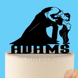Halloween Wedding Cake Topper, Family cake topper, cake topper, personalized cake topper