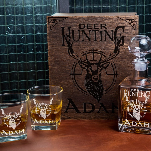 Hunter Whiskey Glasses Etsy